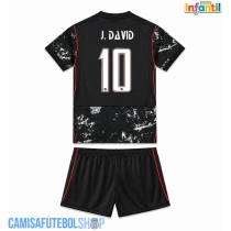 Camisa de time de futebol Canadá Jonathan David #10 Replicas 2º Equipamento Infantil Mundo 2026 Manga Curta (+ Calças curtas)